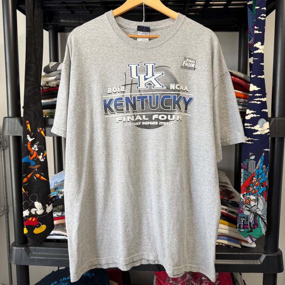 Y2K Heather Gray 2012 Kentucky Wildcats Final Four T-Shirt XL